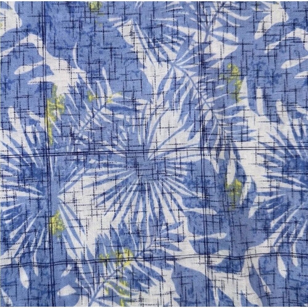 Robert Graham Spencer Floral Tropical‎ Leaf Blue White S/S Shirt Men's S NEW - Picture 8 of 10